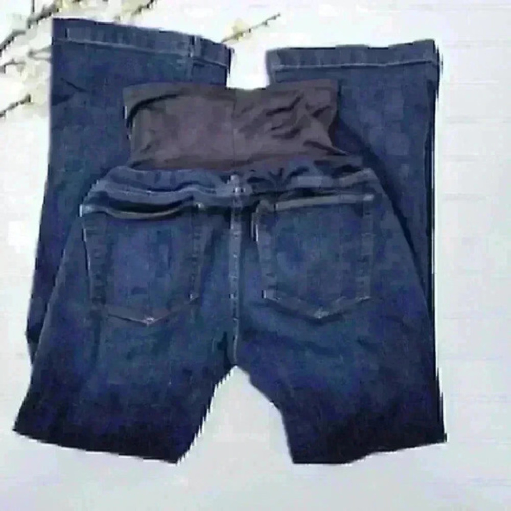 Gap Maternity Long & Lean Dark Wash Jeans 4 Short - Picture 3 of 4